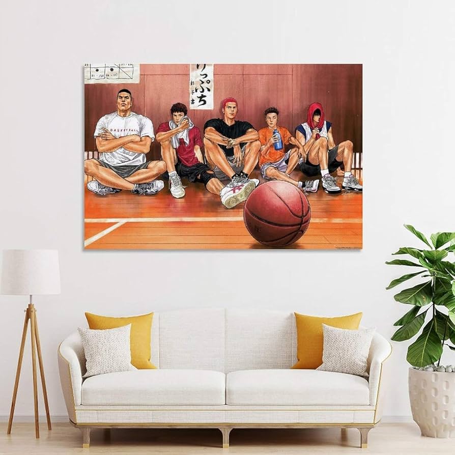 スラムダンク壁掛けインテリア　作品　ポスター Amazon.co.jp: アートパネル スラムダンク の壁紙 ポスター